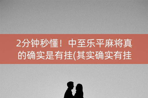 2分钟秒懂！中至乐平麻将真的确实是有挂(其实确实有挂)