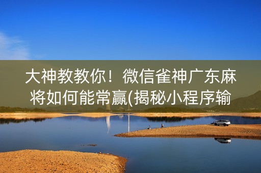 大神教教你！微信雀神广东麻将如何能常赢(揭秘小程序输赢规律)