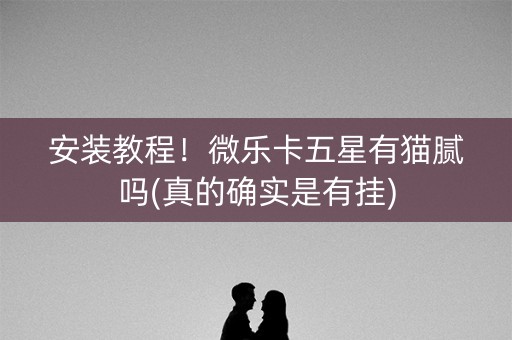 安装教程！微乐卡五星有猫腻吗(真的确实是有挂)