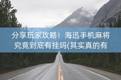 分享玩家攻略！海迅手机麻将究竟到底有挂吗(其实真的有挂)