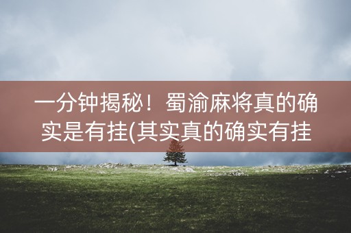 一分钟揭秘！蜀渝麻将真的确实是有挂(其实真的确实有挂)