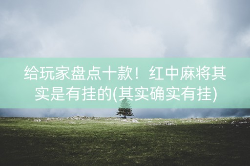 给玩家盘点十款！红中麻将其实是有挂的(其实确实有挂)