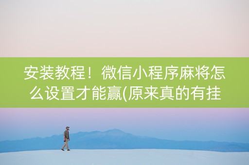 安装教程！微信小程序麻将怎么设置才能赢(原来真的有挂呢)