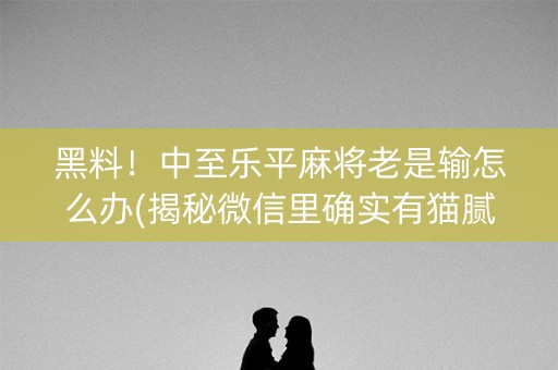 黑料！中至乐平麻将老是输怎么办(揭秘微信里确实有猫腻)