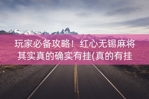 玩家必备攻略！红心无锡麻将其实真的确实有挂(真的有挂)