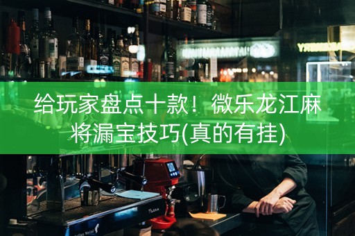 给玩家盘点十款！微乐龙江麻将漏宝技巧(真的有挂)