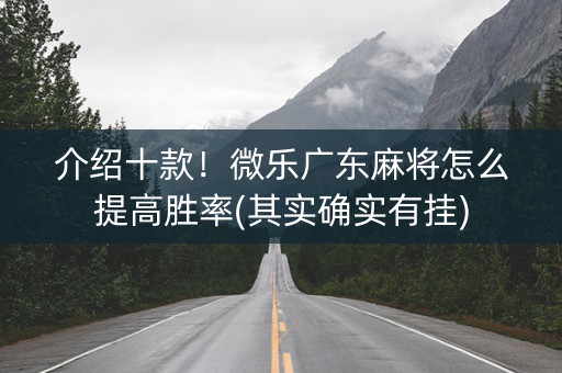 介绍十款！微乐广东麻将怎么提高胜率(其实确实有挂)