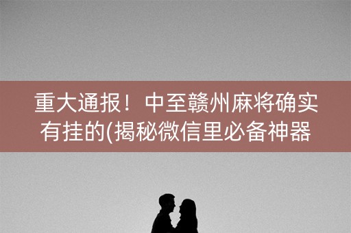 重大通报！中至赣州麻将确实有挂的(揭秘微信里必备神器)