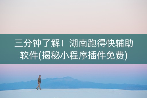 三分钟了解！湖南跑得快辅助软件(揭秘小程序插件免费)