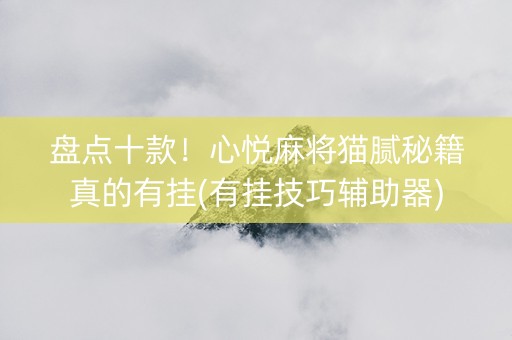 盘点十款！心悦麻将猫腻秘籍真的有挂(有挂技巧辅助器)
