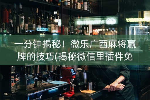 一分钟揭秘！微乐广西麻将赢牌的技巧(揭秘微信里插件免费)