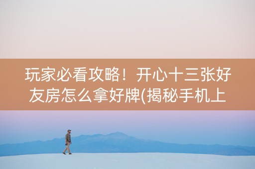 玩家必看攻略！开心十三张好友房怎么拿好牌(揭秘手机上胡牌技巧)