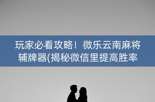 玩家必看攻略！微乐云南麻将辅牌器(揭秘微信里提高胜率)