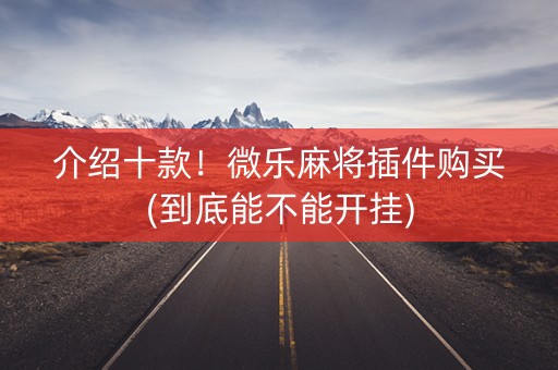 介绍十款！微乐麻将插件购买(到底能不能开挂)