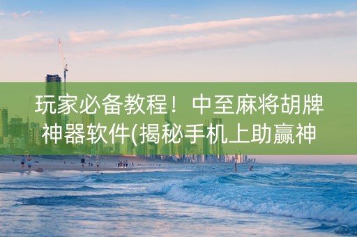 玩家必备教程！中至麻将胡牌神器软件(揭秘手机上助赢神器)