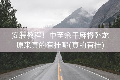 安装教程！中至余干麻将卧龙原来真的有挂呢(真的有挂)