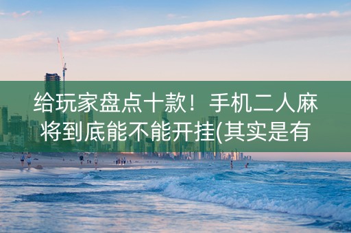 给玩家盘点十款！手机二人麻将到底能不能开挂(其实是有挂的)