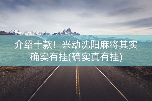 介绍十款！兴动沈阳麻将其实确实有挂(确实真有挂)