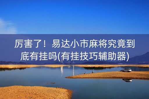 厉害了！易达小市麻将究竟到底有挂吗(有挂技巧辅助器)
