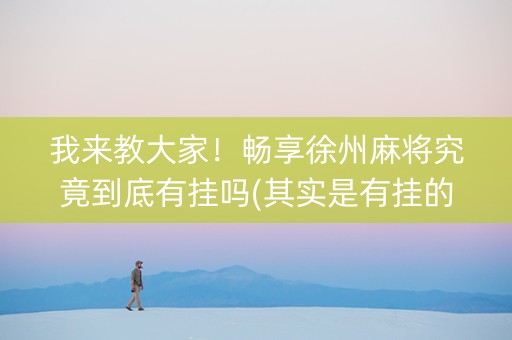 我来教大家！畅享徐州麻将究竟到底有挂吗(其实是有挂的)