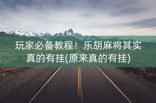 玩家必备教程！乐胡麻将其实真的有挂(原来真的有挂)