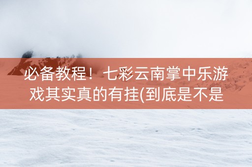 必备教程！七彩云南掌中乐游戏其实真的有挂(到底是不是有挂)