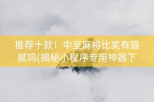 推荐十款！中至麻将比奖有猫腻吗(揭秘小程序专用神器下载)