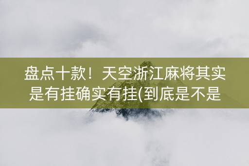 盘点十款！天空浙江麻将其实是有挂确实有挂(到底是不是有挂)