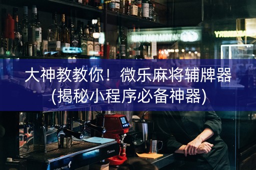 大神教教你！微乐麻将辅牌器(揭秘小程序必备神器)