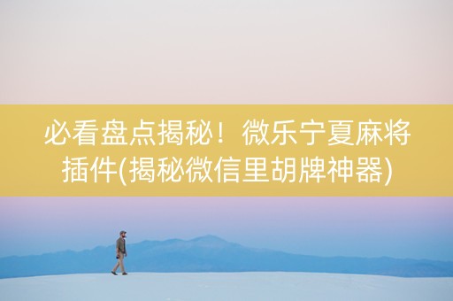 必看盘点揭秘！微乐宁夏麻将插件(揭秘微信里胡牌神器)