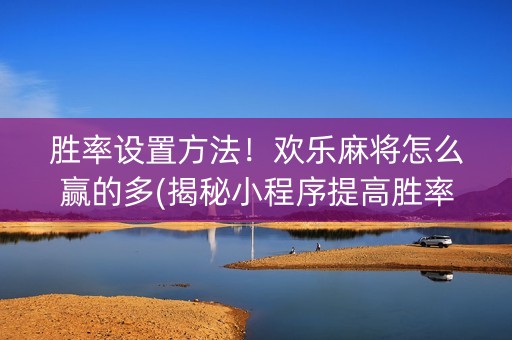 胜率设置方法！欢乐麻将怎么赢的多(揭秘小程序提高胜率)