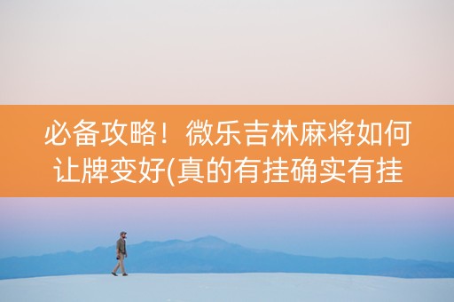 必备攻略！微乐吉林麻将如何让牌变好(真的有挂确实有挂)