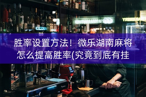 胜率设置方法！微乐湖南麻将怎么提高胜率(究竟到底有挂吗)