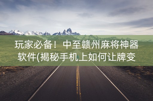 玩家必备！中至赣州麻将神器软件(揭秘手机上如何让牌变好)