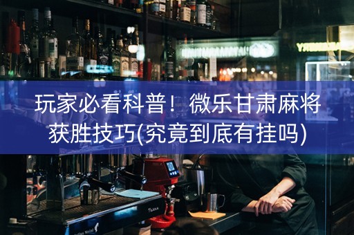 玩家必看科普！微乐甘肃麻将获胜技巧(究竟到底有挂吗)