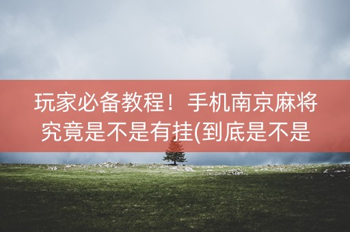 玩家必备教程！手机南京麻将究竟是不是有挂(到底是不是有挂)