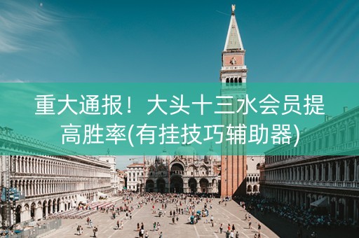 重大通报！大头十三水会员提高胜率(有挂技巧辅助器)