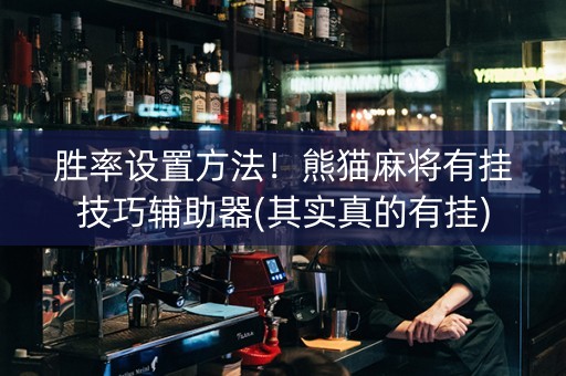 胜率设置方法！熊猫麻将有挂技巧辅助器(其实真的有挂)