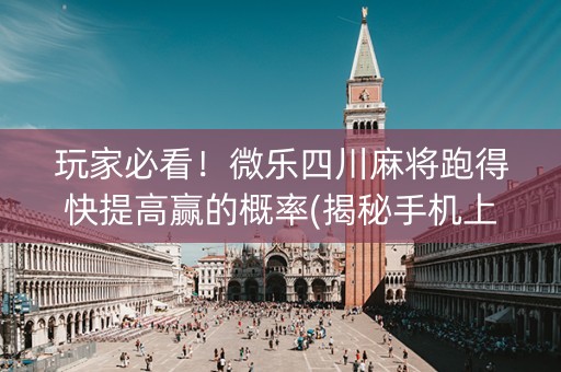 玩家必看！微乐四川麻将跑得快提高赢的概率(揭秘手机上助赢神器购买)