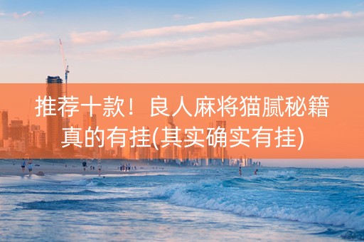 推荐十款！良人麻将猫腻秘籍真的有挂(其实确实有挂)