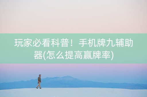 玩家必看科普！手机牌九辅助器(怎么提高赢牌率)