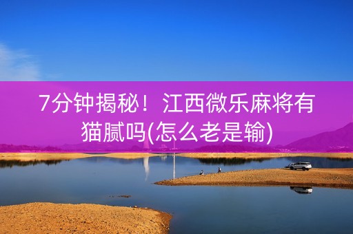 7分钟揭秘！江西微乐麻将有猫腻吗(怎么老是输)