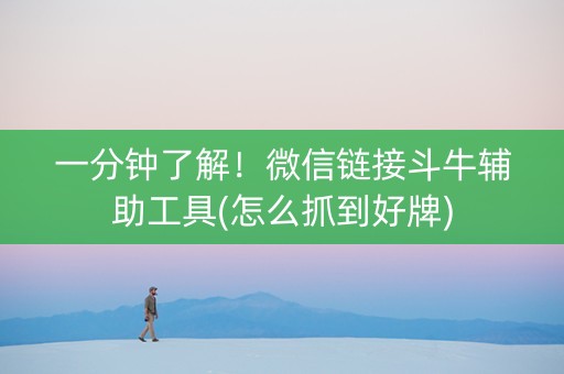 一分钟了解！微信链接斗牛辅助工具(怎么抓到好牌)