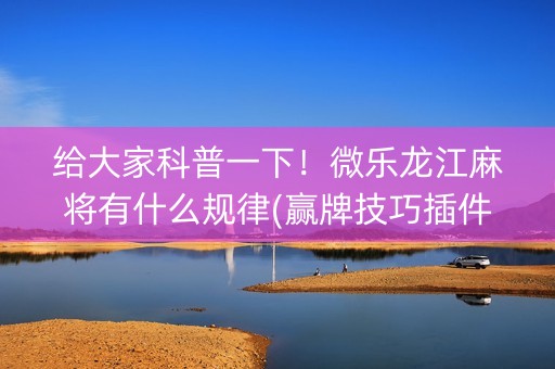 给大家科普一下！微乐龙江麻将有什么规律(赢牌技巧插件安装)