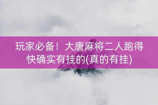 玩家必备！大唐麻将二人跑得快确实有挂的(真的有挂)