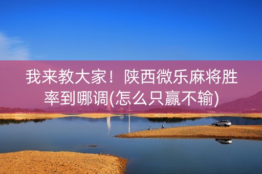 我来教大家！陕西微乐麻将胜率到哪调(怎么只赢不输)