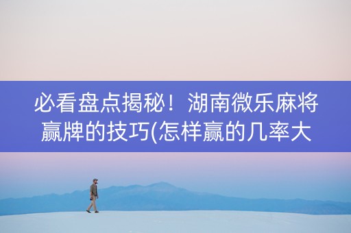 必看盘点揭秘！湖南微乐麻将赢牌的技巧(怎样赢的几率大)