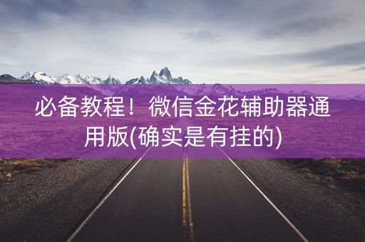 必备教程！微信金花辅助器通用版(确实是有挂的)