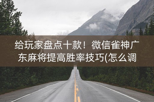给玩家盘点十款！微信雀神广东麻将提高胜率技巧(怎么调整胜率)