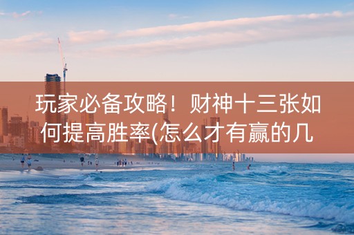玩家必备攻略！财神十三张如何提高胜率(怎么才有赢的几率)